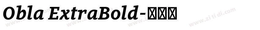 Obla ExtraBold字体转换